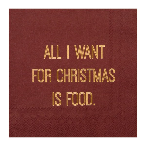 Räder Weihnachtsservietten "All i want for Christmas is Food"