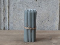 10er Pack Mini Kerzen grau