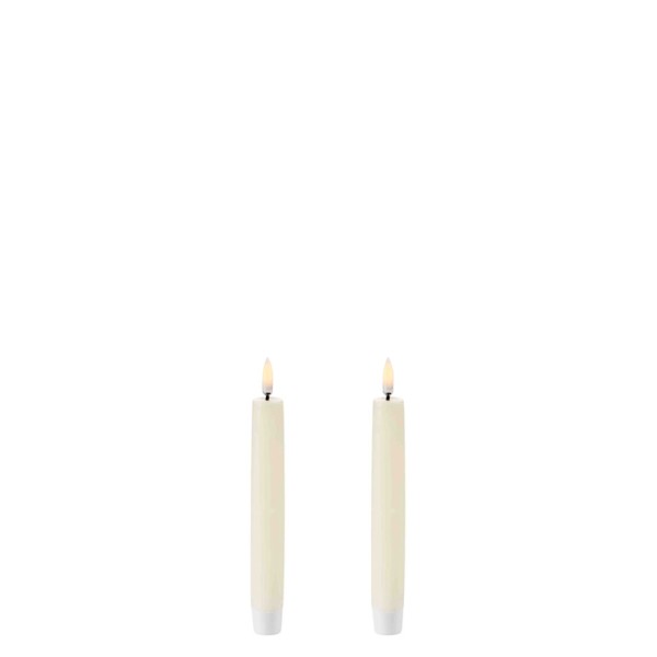 Uyuni LED Stabkerze, 2 Stück, Ivory, 2,3 x 15 cm