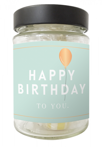 Bonbon im Glas "Happy Birthday"