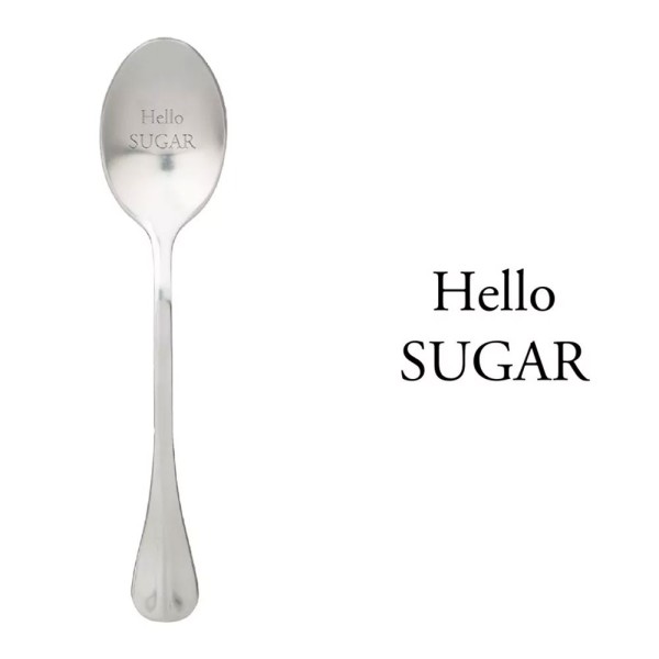 Löffel mit graviertem Spruch "Hello Sugar"
