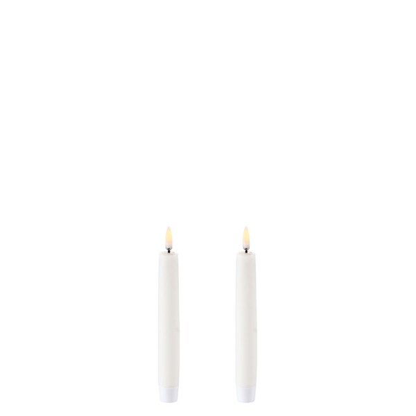 Uyuni LED Stabkerze, 2 Stück, Nordic White, 2,3 x 15 cm
