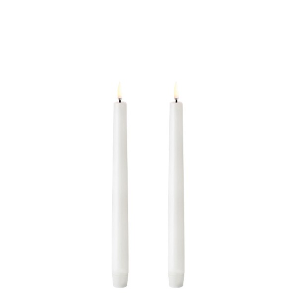 Uyuni LED Stabkerze, 2 Stück, Nordic White, 2,3 x 25,5 cm