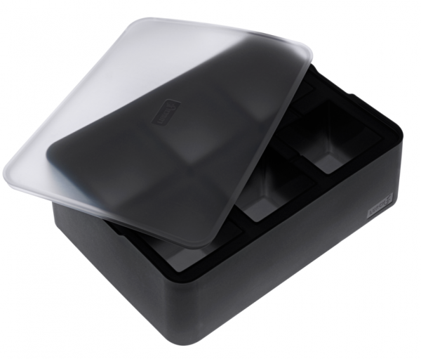 Lurch Eiswürfelform, 5 x 5 cm, Silikon, schwarz transparent