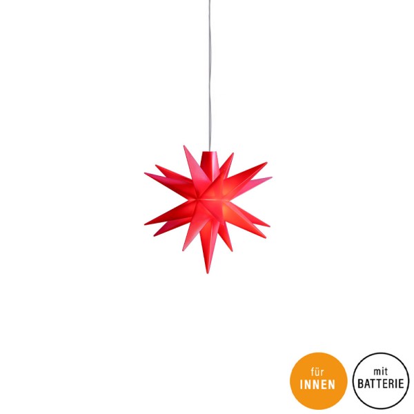 Sterntaler LED-Leuchtstern Babystern, rot, Ø 8 cm, für den Innenbereich