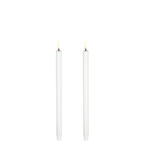 Uyuni LED Stabkerze, 2 Stück, Nordic White, 1,3 x 25 cm