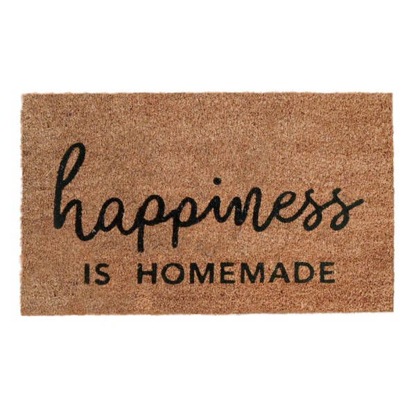 Eulenschnitt Kokos Fußmatte Happiness is Homemade 75x45