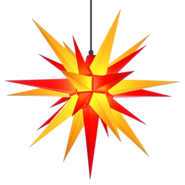 Herrnhuter Stern A7, gelb/rot, 68 cm, Kunststoff, für den Innen- und Außenbereich