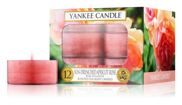Sun Drenched Apricot Rose 12Teelichter von Yankee Candle