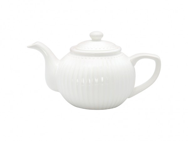 Stoneware Teapot Alice white