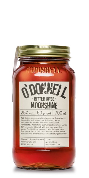 O'Donnell Moonshine Bitter Rose Likör 0,7 l