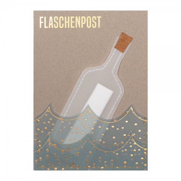 Räder Flaschenpostkarte "Flaschenpost"