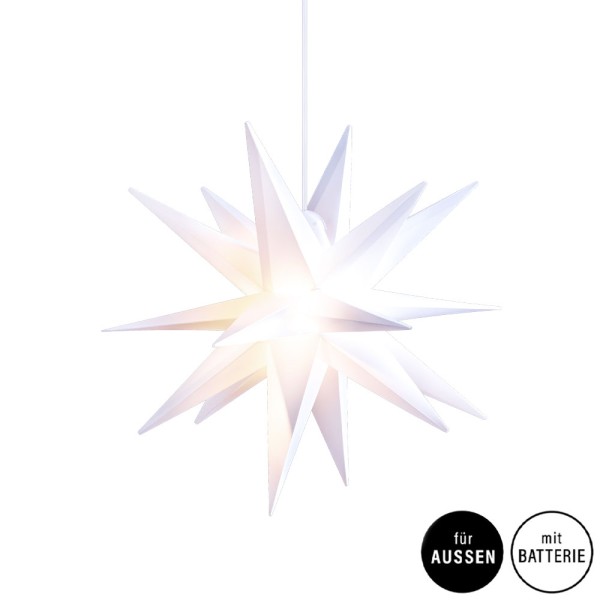 Sterntaler LED-Leuchtstern Kleiner Stern, weiß, Ø 25 cm, für den Außenbereich