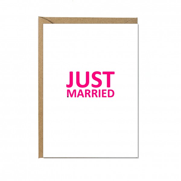 Just married, neon pink