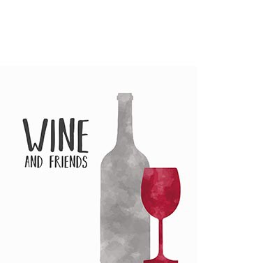Serviette Wine and friends
