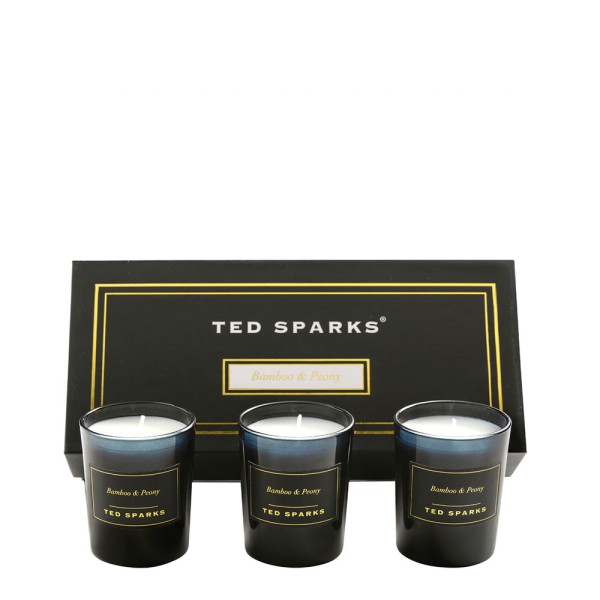 Ted Sparks Mini Candle Geschenkset, Bamboo & Peony
