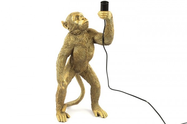 Tischlampe Affe aus Gold von Decostar