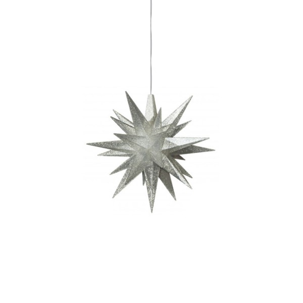 Herrnhuter Stern A1e Sonderedition 2022, silber glitter, 13 cm, Kunststoff, für den Innenbereich