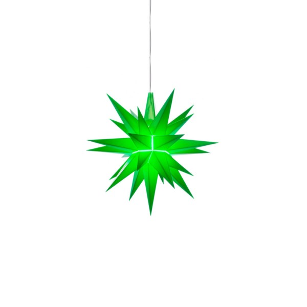 Herrnhuter Stern A1e, grün, 13 cm, Kunststoff, für den Innenbereich