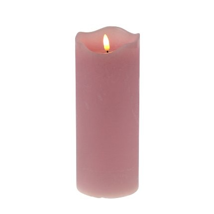 LED Kerze 3DFlame rosa Kunststoff/Wachs batteriebetrieben