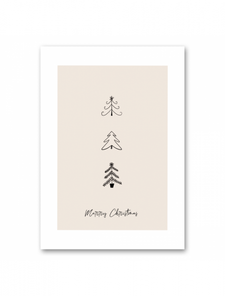 Canvas Merry Christmas Bäume von MoCa