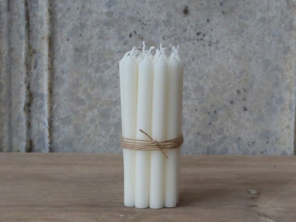 10er Pack Mini Kerzen perlmutt
