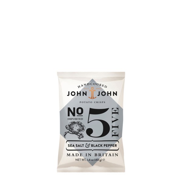 John & John Chips Meersalz & Schwarzer Pfeffer 40 g
