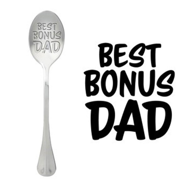 Löffel mit graviertem Spruch "Best Bonus Dad"