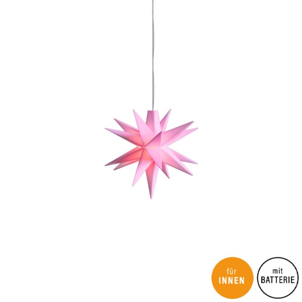 Sterntaler LED-Leuchtstern Babystern, rosa, Ø 8 cm, für den Innenbereich